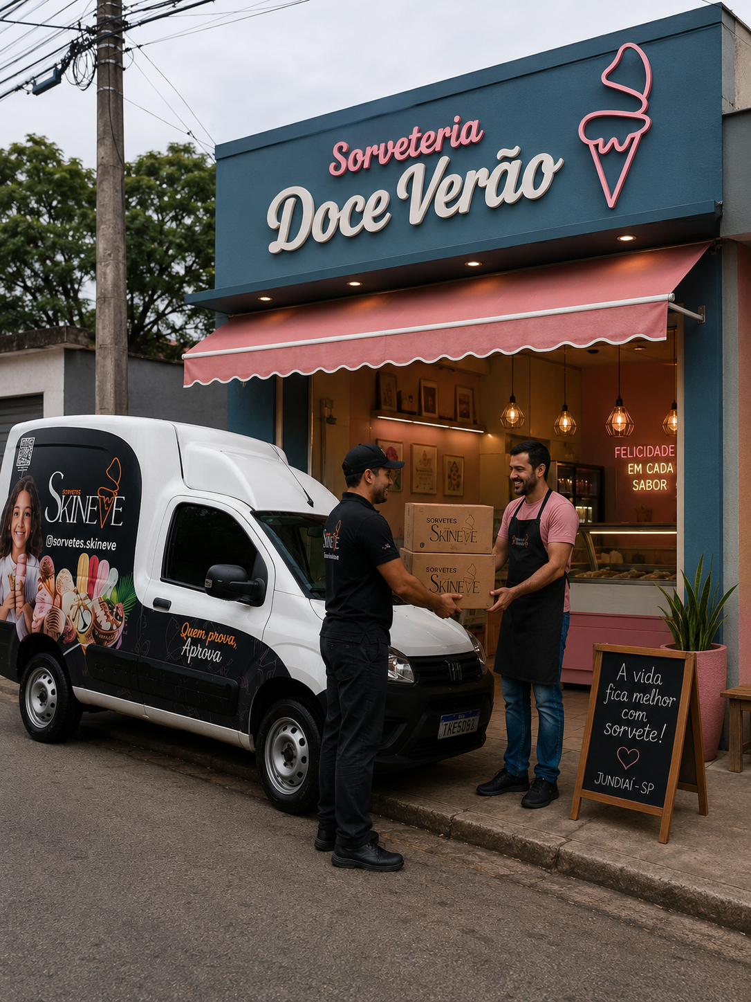 Equipe Ski Neve fechando parceria com novo revendedor